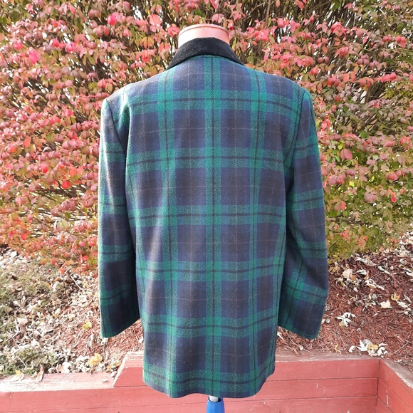 Vintage Jackets & Coats Vintage 9s Tartan Plaid Wool Blend